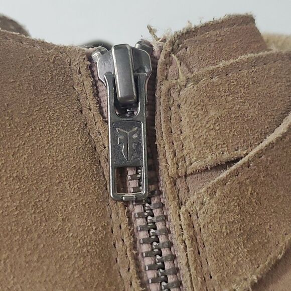 Frye Women's Ray Western Shootie Beige Ankle Booties Size 6M - Picture 11 of 14